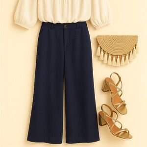 Boston Proper Lightweight Wide-Leg Pants